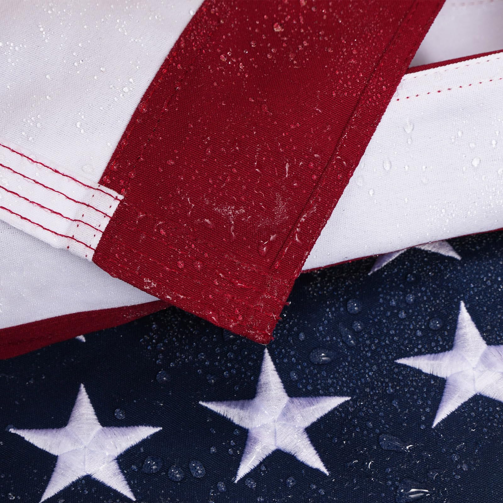 TOPFLAGS 4x6 American Flag Outdoor Heavy Duty USA US Flags TearProof Spun Polyester Embroidered Stars, Sewn Stripes All Weather Flags for Outside High Wind