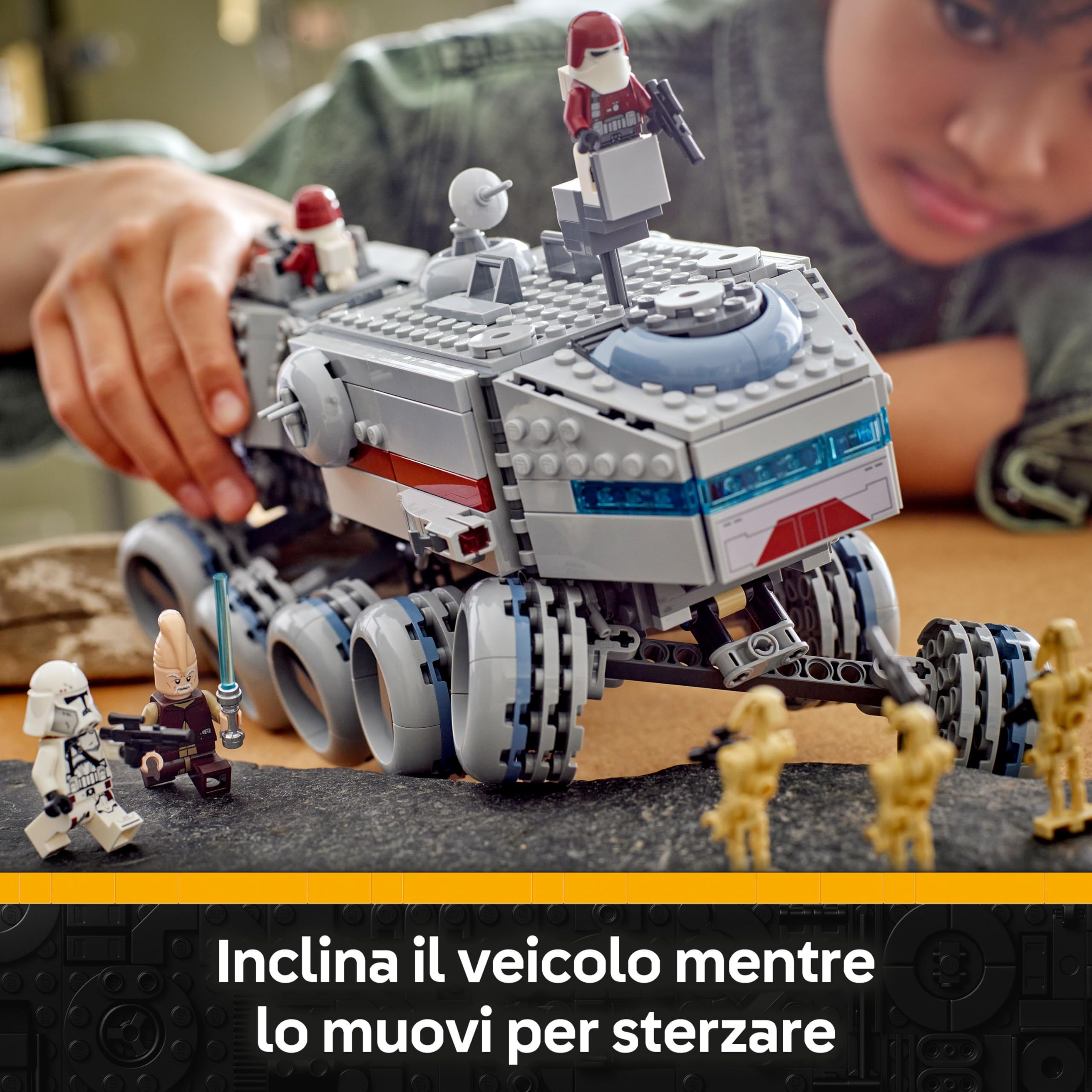 LEGO Star Wars 75413 Republic Juggernaut - Camion Giocattolo da Costruire con 3 Figure di Droidi e 5 Minifigure tra cui Ki-Adi-Mundi con Spada Laser, Regalo per Bambini e Fan 9+ delle Guerre dei Cloni