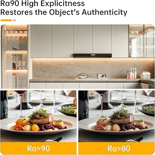 Miniatura 3 de CtrlCV Kit de tira de luces LED COB sintonizable, luz de cinta regulable 2700K-6500K con adaptador remoto IR, cuerda flexible, cinta LED para