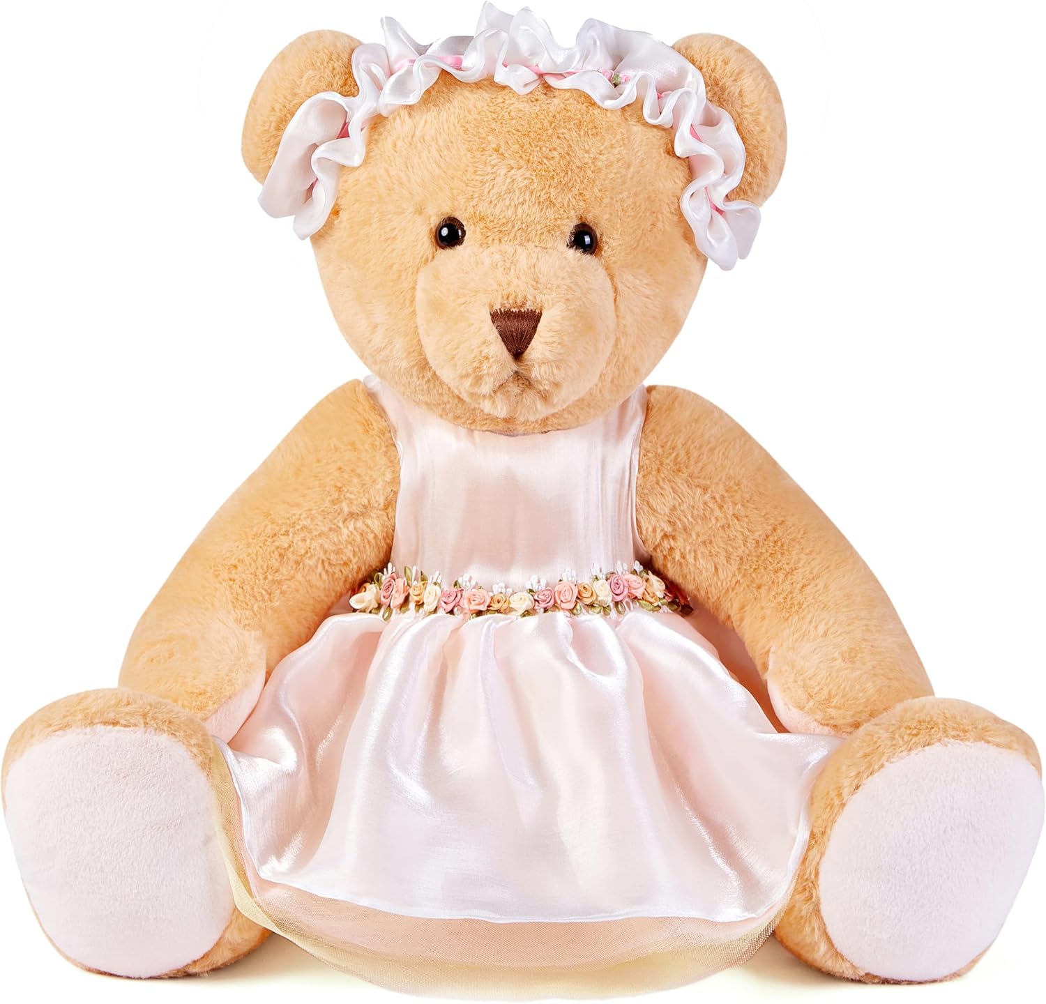 Big Teddy Bear Stuffed Animal with Clothes,27" Large Plush Toy with Dress,Giant Cuddly Soft Gift for Babies, Boys, Girls,Girlfriend on Christmas, Valentine's Day
