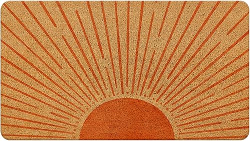 Miniatura 19 de Nogrit Alfombra Retro Boho Neutral Sol Amanecer Atardecer Moderno de Mediados de Siglo Alfombras Suaves Antideslizante Tapete de Puerta 17x30