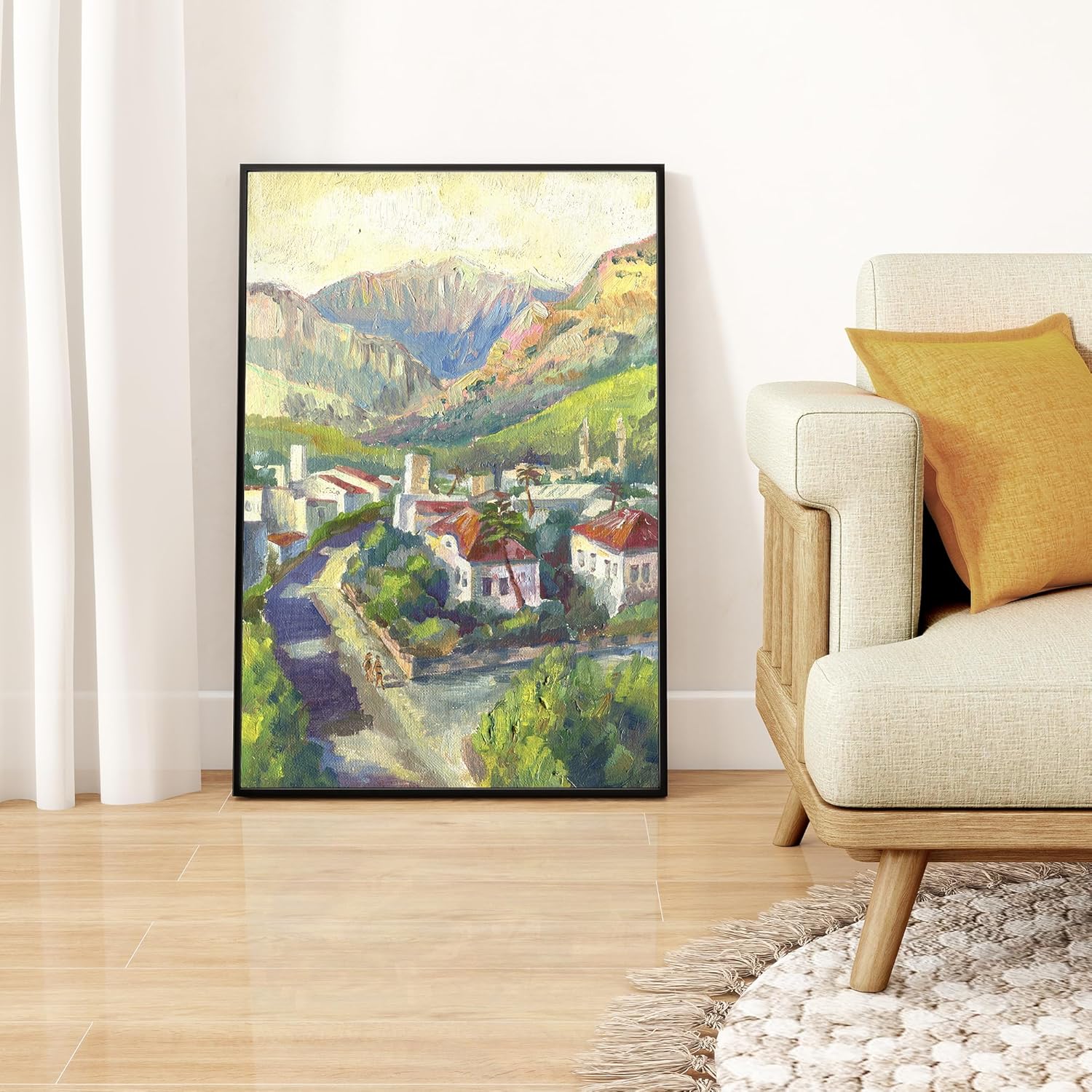 Venusmiles Canvas Frame 24x36 Frame for Canvas Painting Floating for 1" Deep, Floater for Canvas Artist Panel Oil Painting Wall Art Décor, Vertical or Horizontal Picture Wall Decor, Black