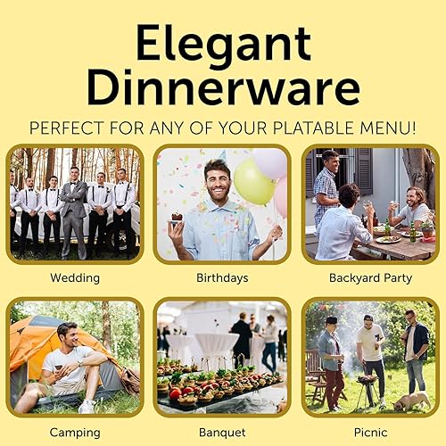 Miniatura 7 de Paquete de 40 platos desechables de plástico transparente redondos de 6 pulgadas platos de postre platos de aperitivo aptos para microondas platos