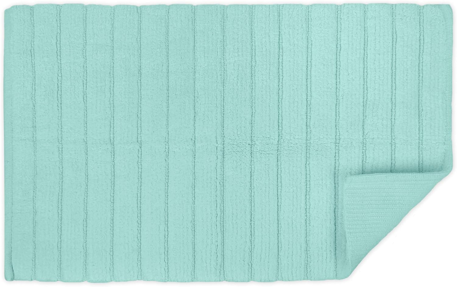 DII Ribbed Bathroom Floor Mat Collection Soft, Absorbant and Machine Washable, 17x24, Mint