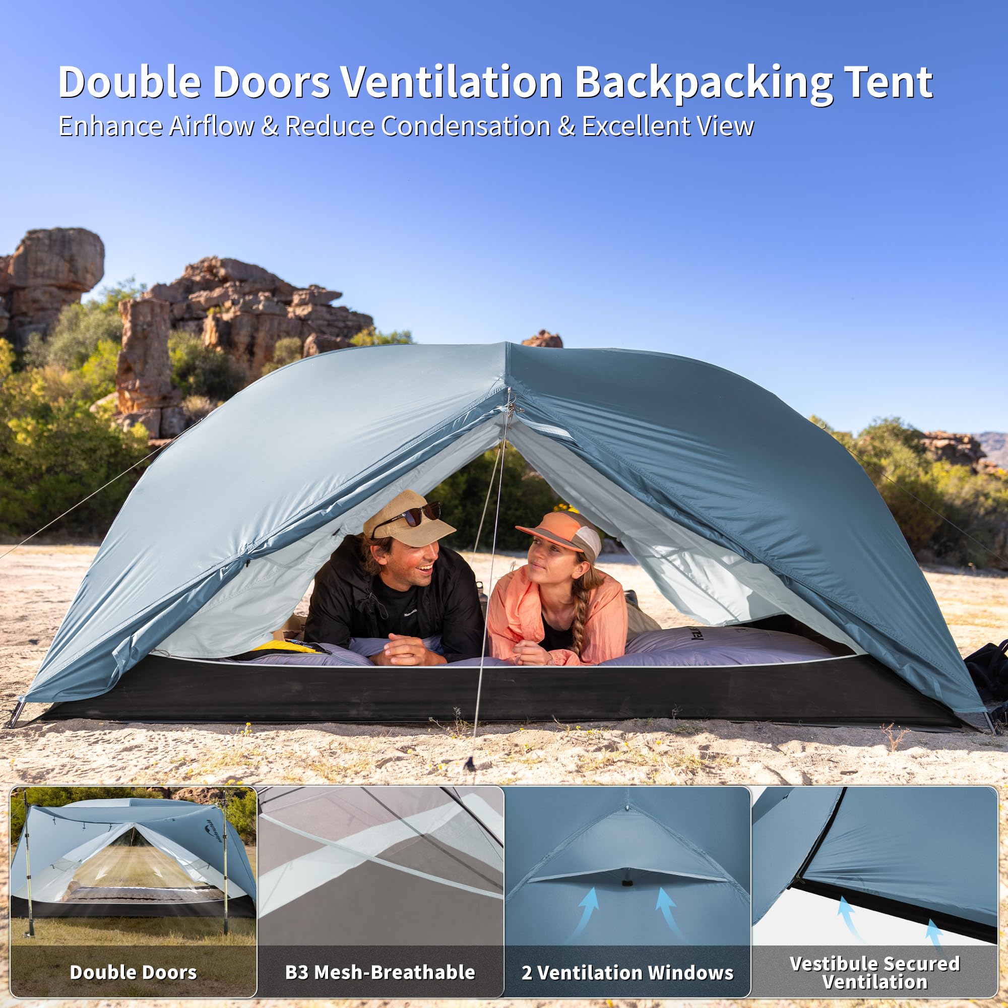 Amazon.com : Naturehike Mongar Base 2-3 Person Camping Tent
