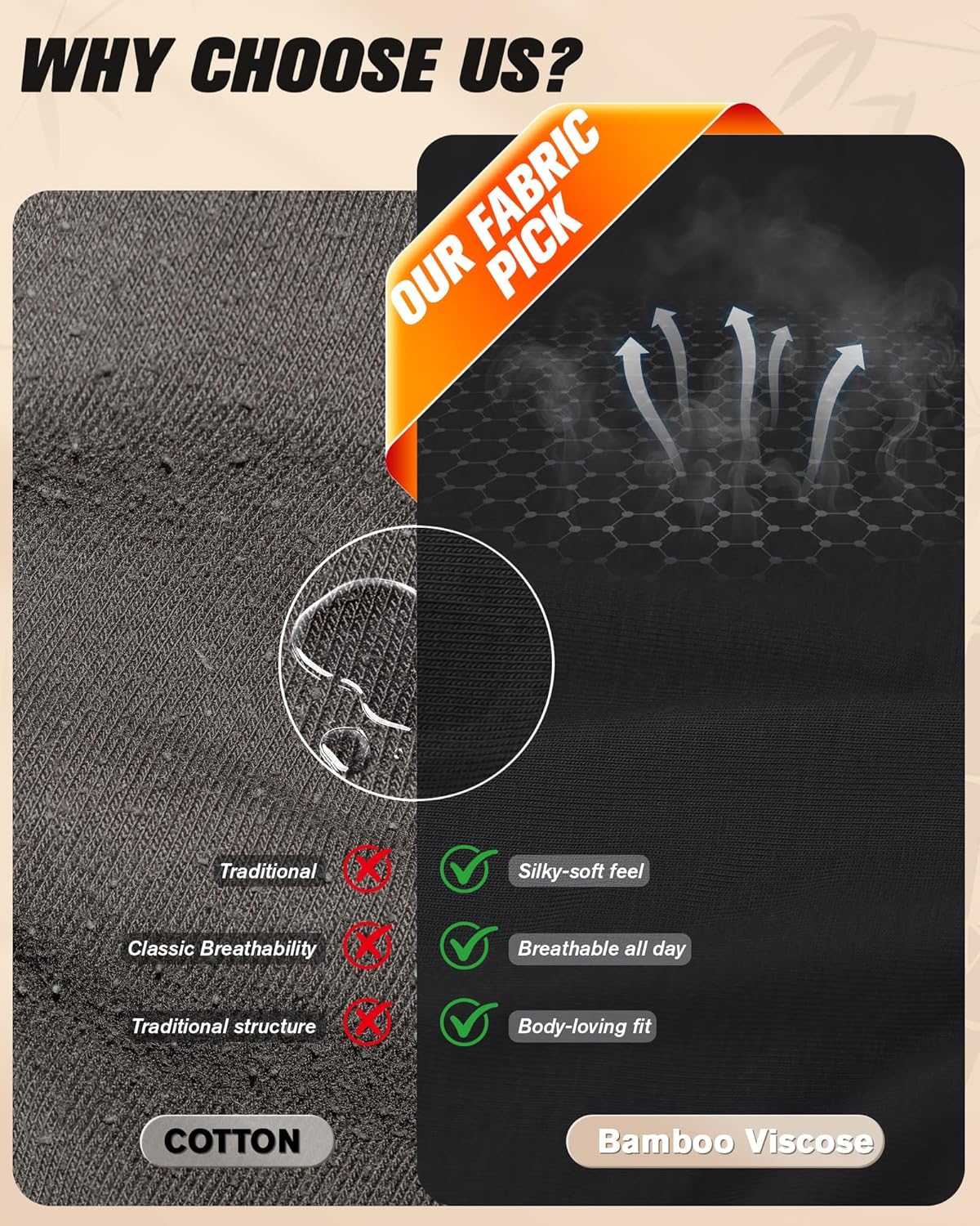 Womens Underwear Bamboo Rayon High Waisted Full Coverage Panties Soft Breathable Stretchy Comfort Briefs 5 Pack - Image 4