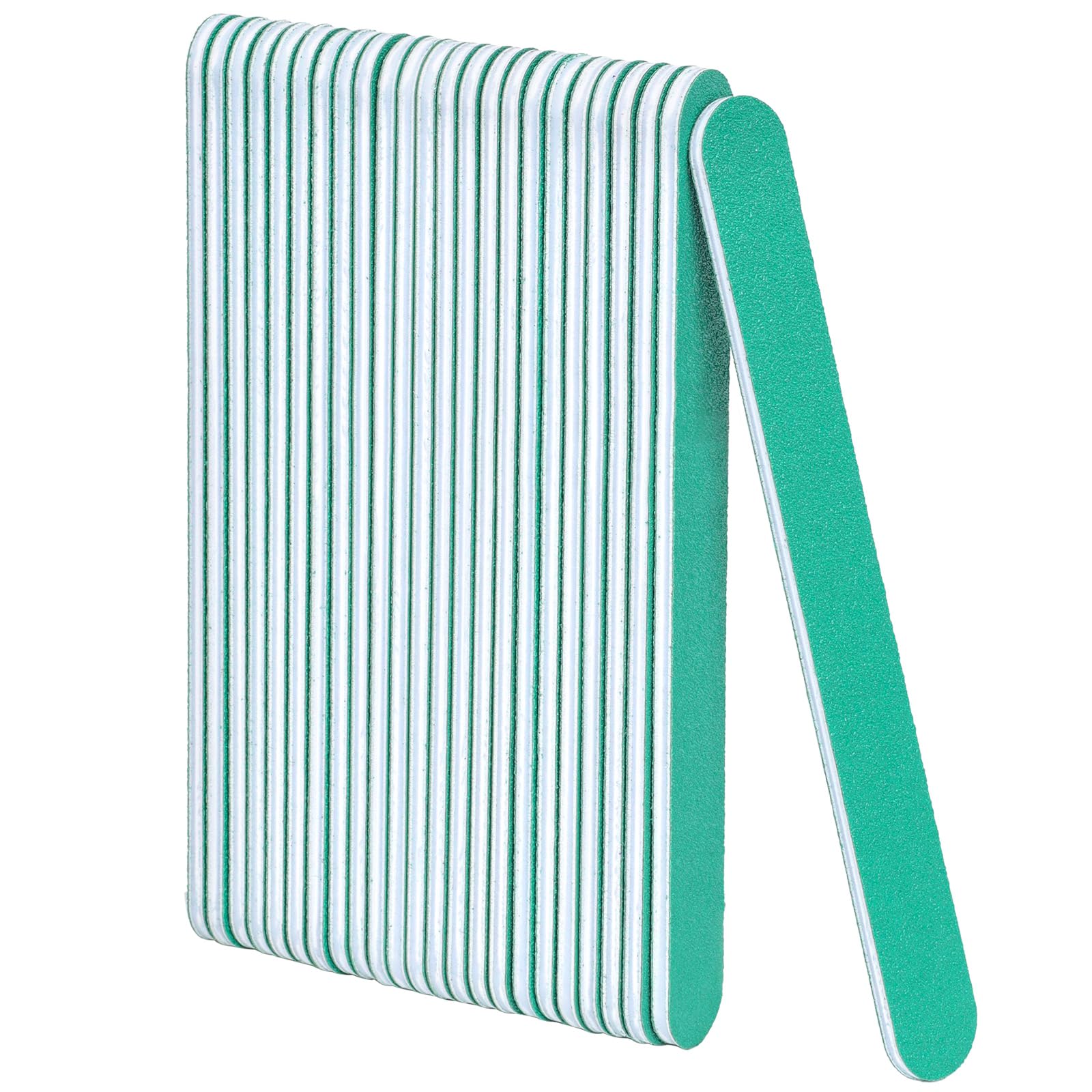 GazePlus Nail File, 24 PCS Fingernail Files 7" Long 80/80 Grit Emery Boards for Nails - Professional Nail Files Washable for Acrylic, Gel, Dip Powder,