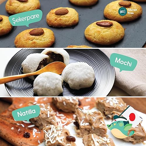 Miniatura 6 de Kit de hornear postre real para familias  Incluye 3 tarjetas de recetas de Japón, Turquía y Columbia con ingredientes clave, herramientas para