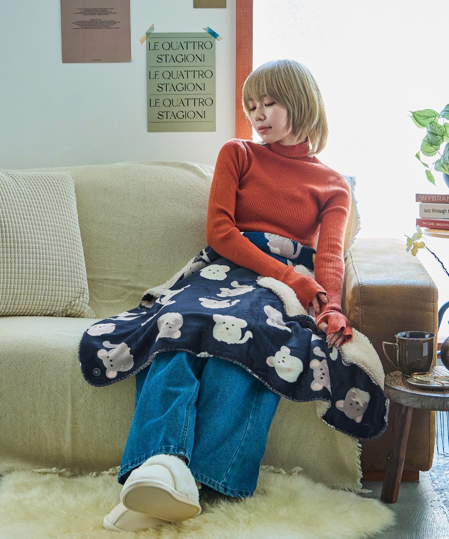 Amazon.co.jp: [FASHIONLETTER] スワンネル3wayアニマルブランケット