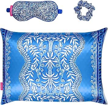 Lilly Pulitzer Silk Pillowcase and Eye Mask