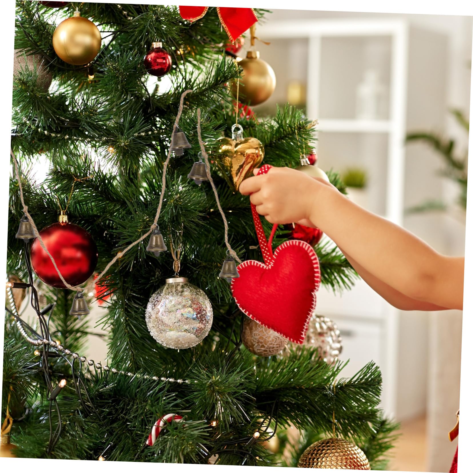 3 Piezas Cadena de Campanas Campana Colgante Decorativa para Colgar en la Puerta navideños Christmas Guirnalda Accesorios de Colgantes de Navidad TOPBATHY
