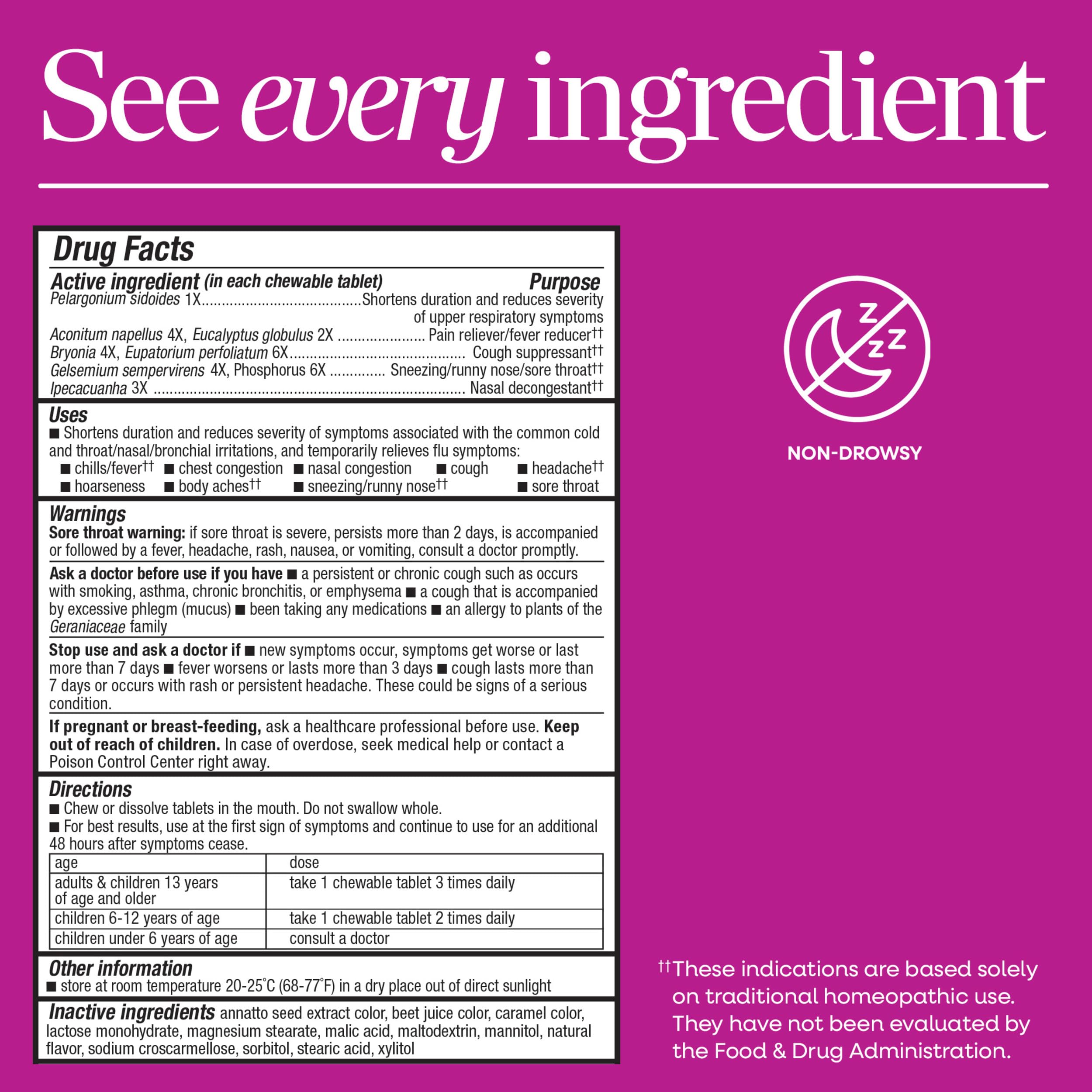 Nature's Way Umcka Cold and Flu Relief Chewables, Non-Drowsy, Berry, 20 ct — Amazon image 7
