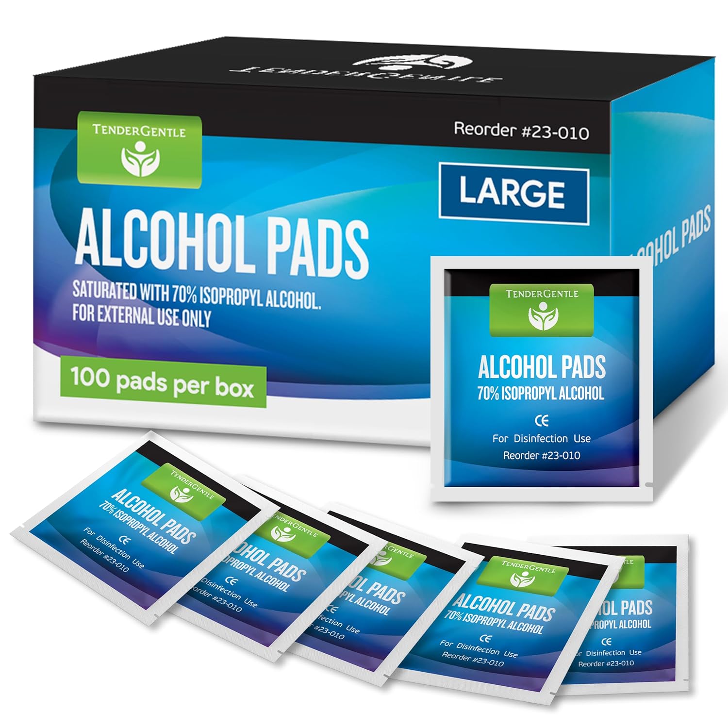Alcohol Wipes Individually Wrapped - 100 Sterile Alcohol Prep Pads Saturated with 70 Isopropyl - Skin Prep Swabs