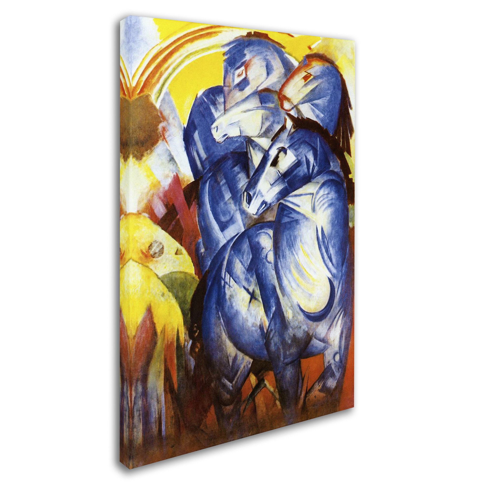 Amazon｜Trademark Fine Art A Tower of Blue Horses 1913 フランズ