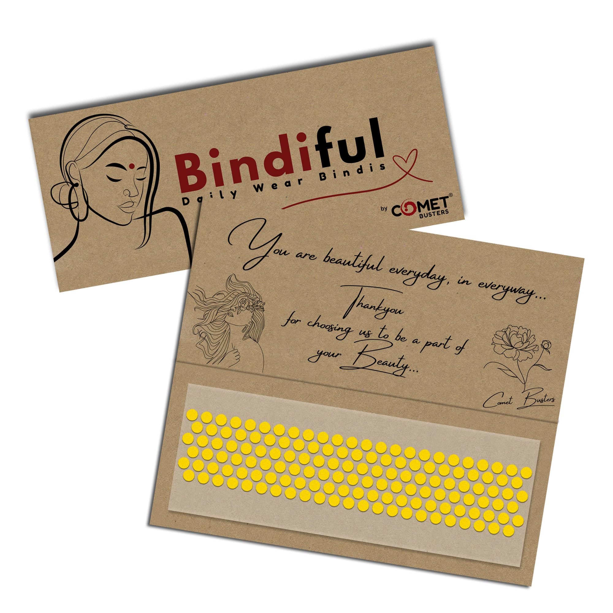 Bindiful Dailywear Yellow Velvet Round Bindis for Women (6mm) (BF271) (Pack of 1)-picture-30