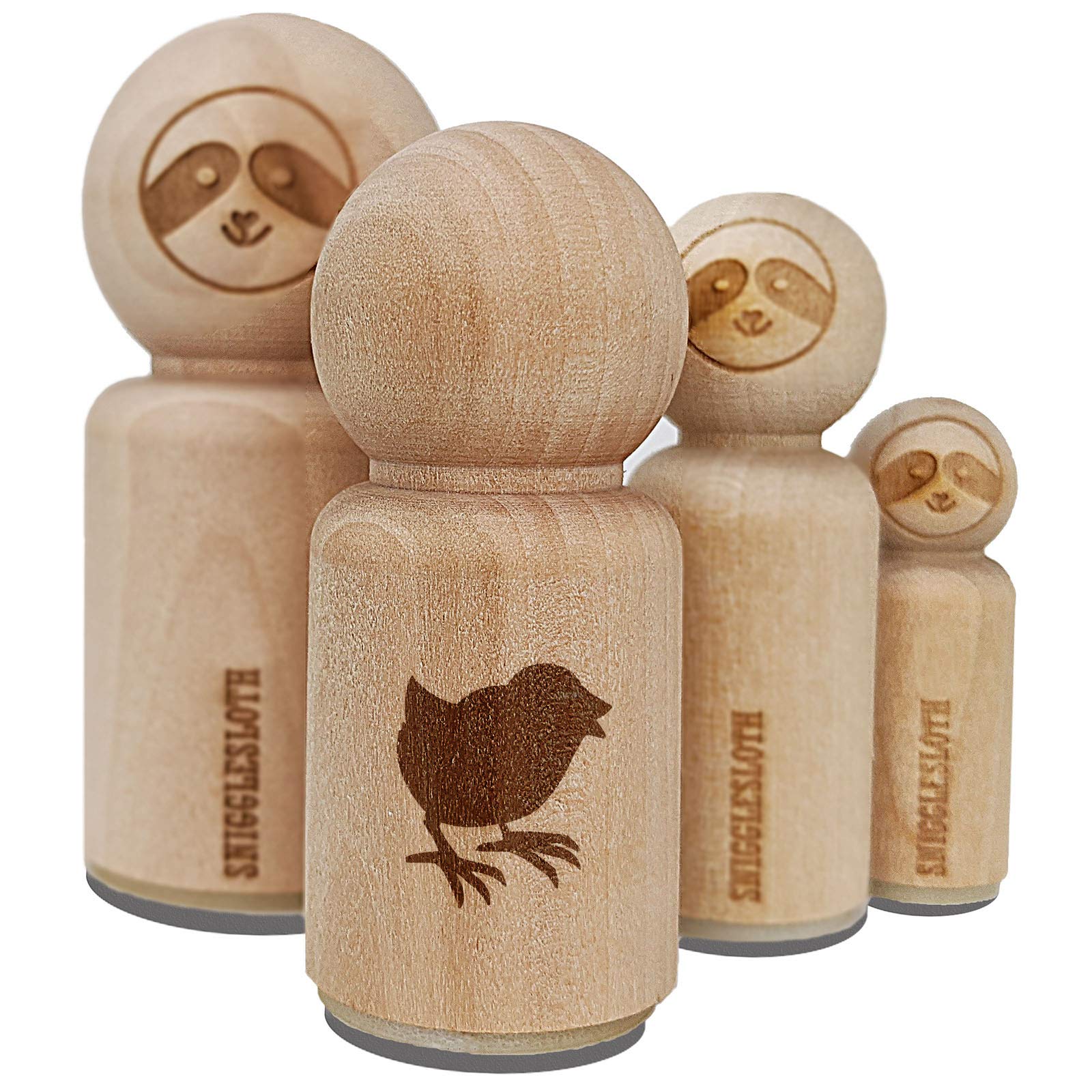 Baby Chick Chicken Standing Solid Rubber Stamp for Stamping Crafting Planners - 1 Inch Medium