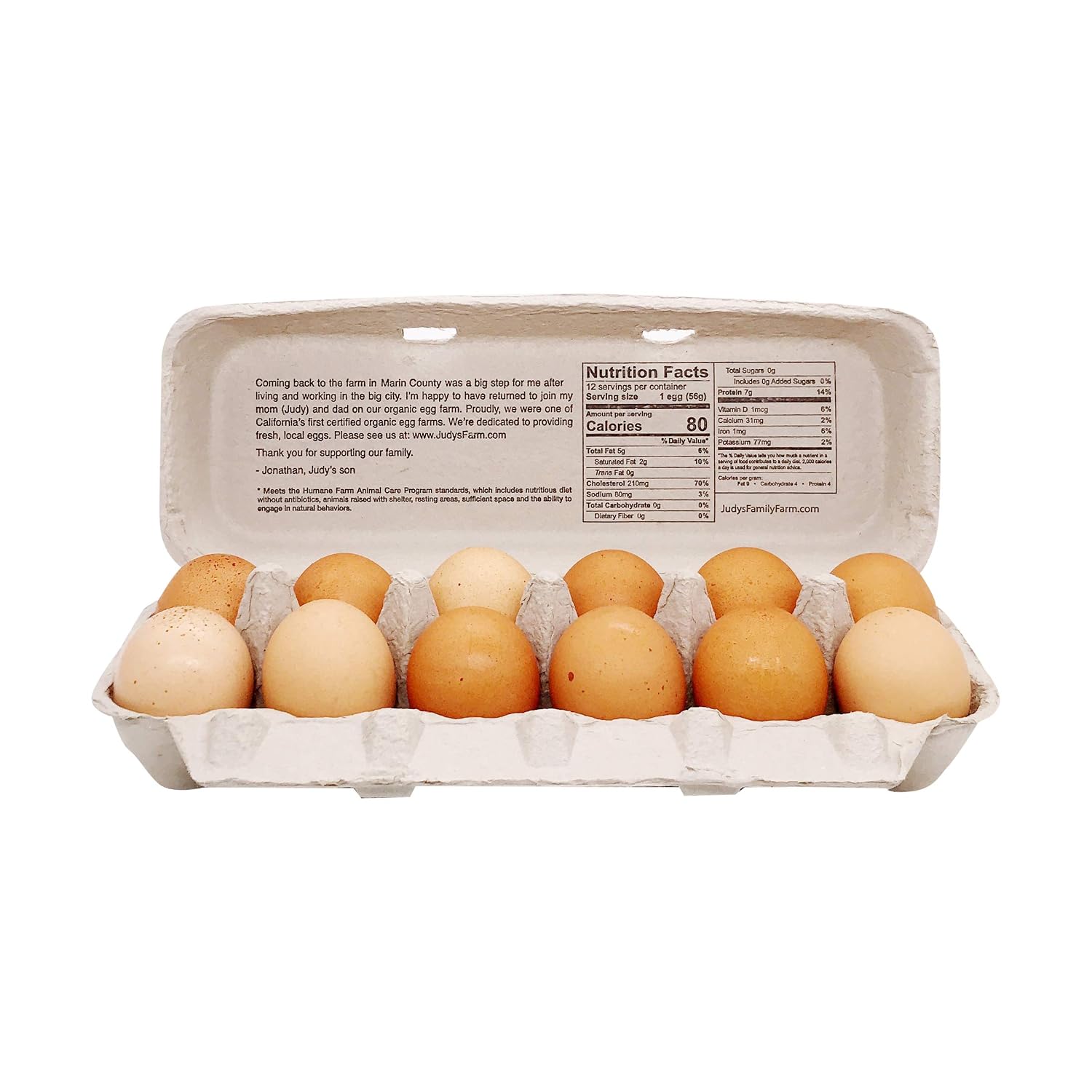 JUDYS Organic Extra Large Eggs, 12 CT