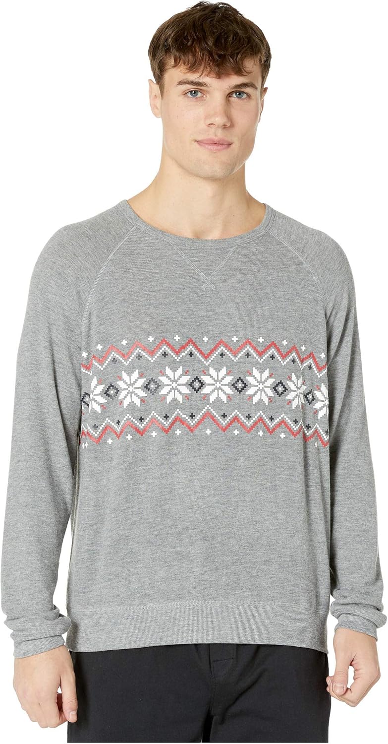 PJ Salvage Men's Long Sleeve Top Size X-Large Heather Grey
