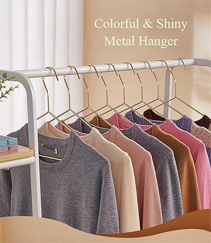 Miniatura 2 de Percha de metal de 17 pulgadas, paquete de 20 perchas resistentes de 0.15 pulgadas para abrigos, trajes, boutique de novia, ahorro de espacio,