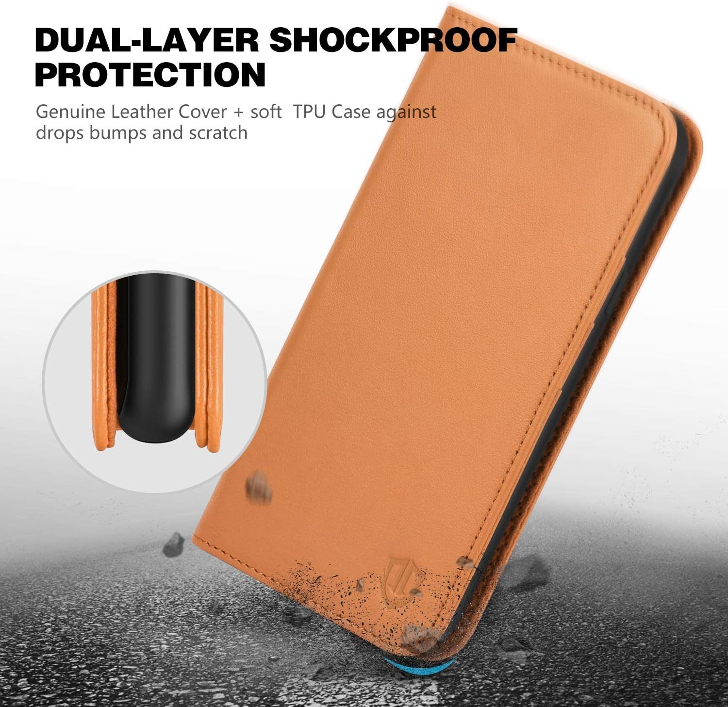 Crеаtіvе Prоduсt SHIELDON Galaxy S8 Plus Case, Genuine Leather S8Plus Wallet Case Credit Card Slots Magnetic Folio Cover Kickstand Shockproof Protective Case Compatible with Galaxy S8 Plus (6.2 Inch) - Brown 🔥 SHIELDON Galaxy S8 Plus Case, Genuine Leather S8Plus Wallet Case Credit Card Slots Magnetic Folio Cover Kickstand Shockproof Protective Case Compatible with Galaxy S8 Plus (6.2 Inch) - Brown