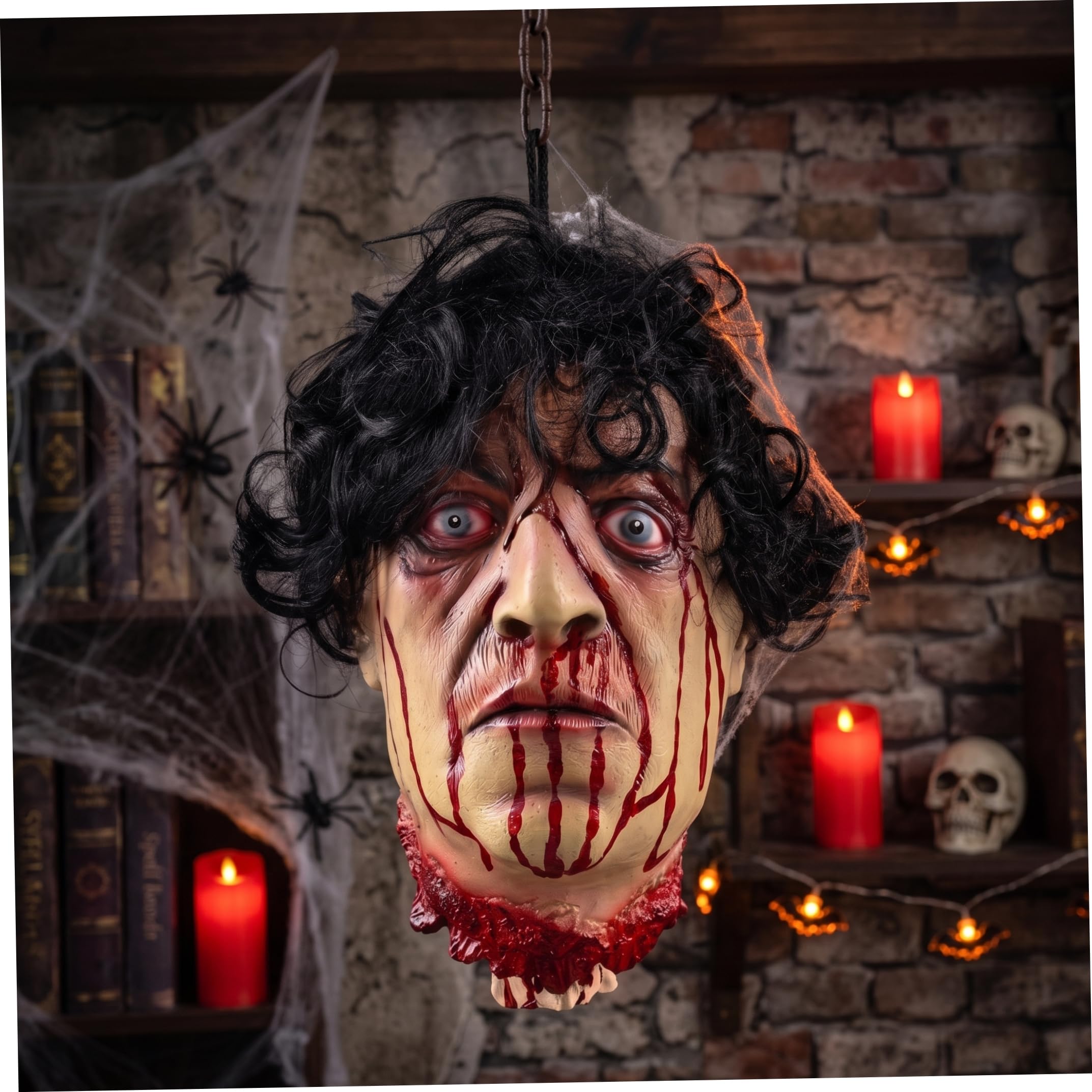 Décorations d'halloween d'intérieur, Accessoires 'Halloween à tête coupée, Grandeur Nature