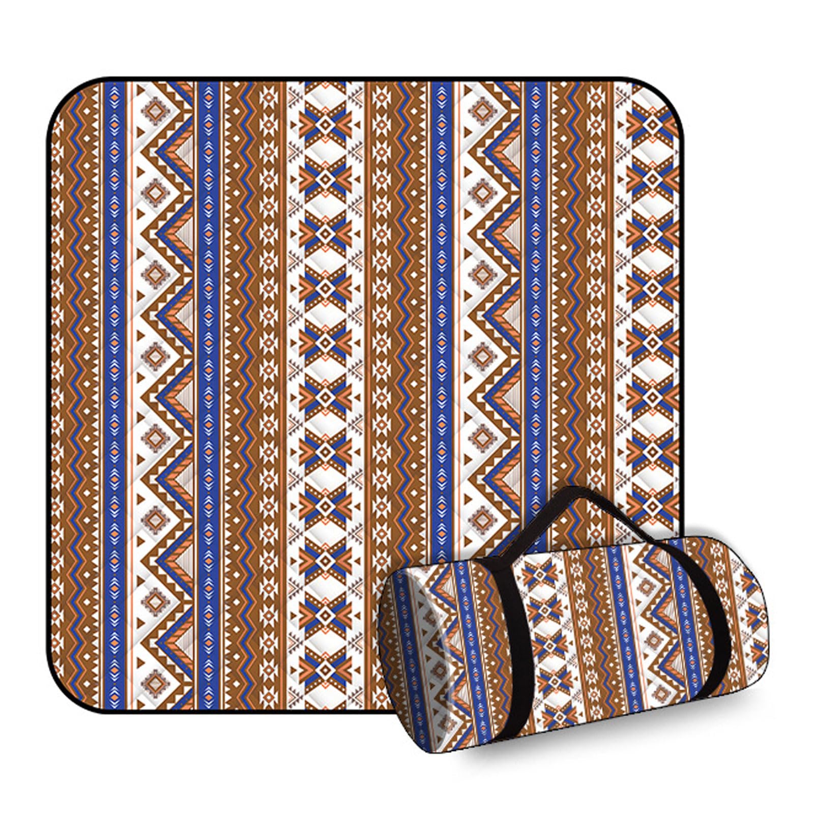 Coperta Picnic Impermeabile Pieghevole Grande Trapuntata Lavabile Lavatrice Per Escursioni Sull'erba Campeggio-Blue