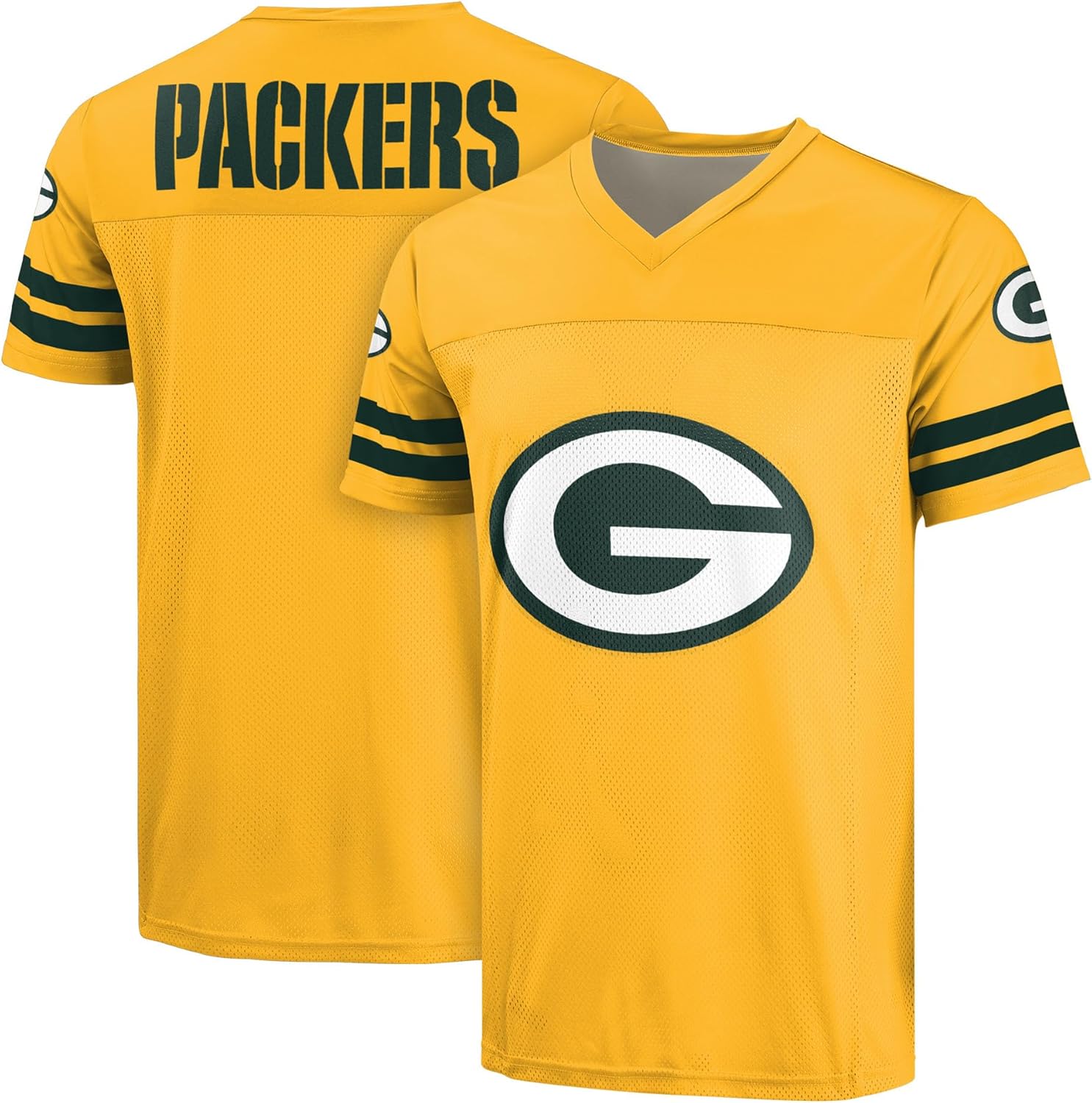 FOCO NFL Men's Officially Licensed Primary Logo Alternate Color Game Day Football V-Neck Top