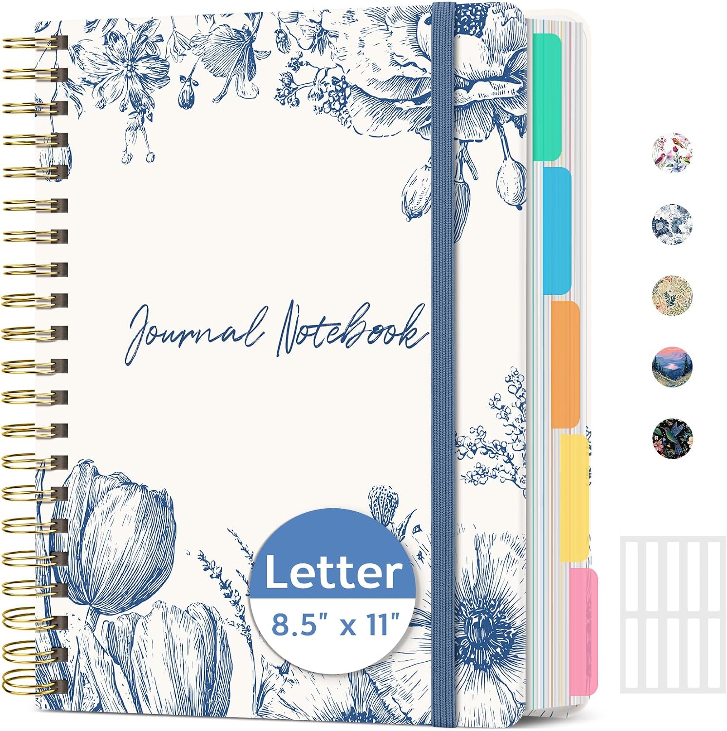 Taja Large Spiral Notebooks for Work 5 Subject with Removable Dividers