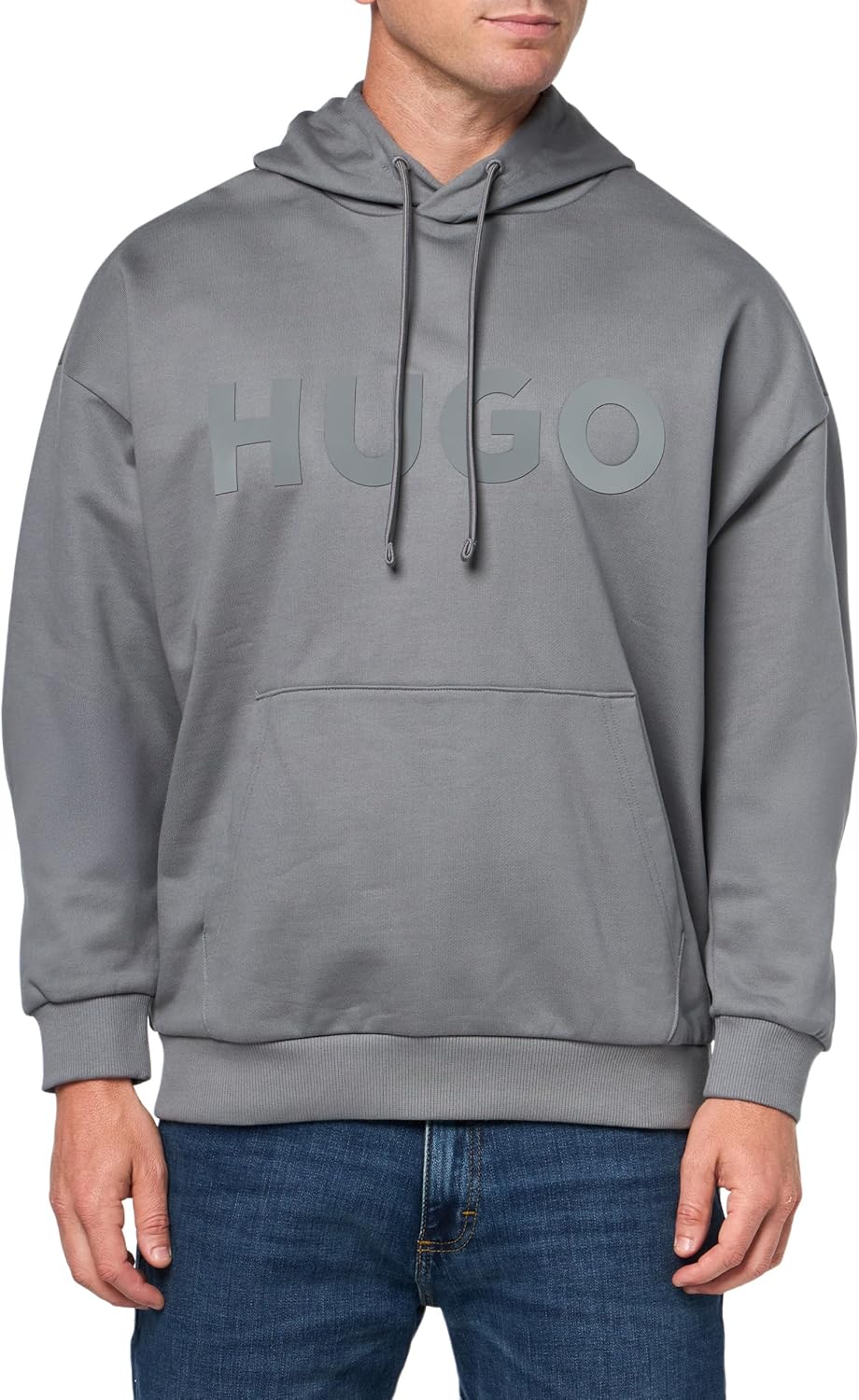 HUGO Men's Tonal Logo Hooded Sweatshirt