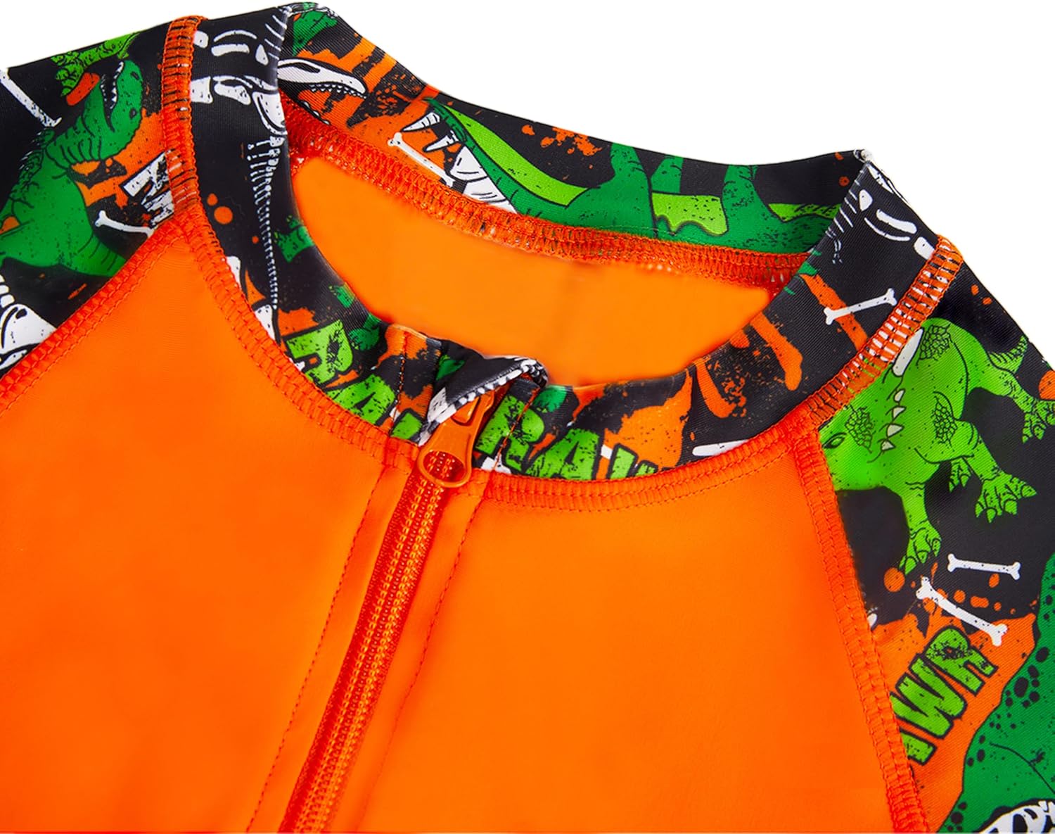 Boys UPF 50+ One-Piece Rash Guard Swimsuit Artist Print Zip-Front Sunsuit - Image 2