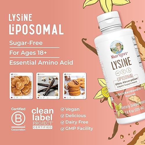 Miniatura 8 de Suplemento de lisina vegana de MaryRuth's  Ultra absorción  Lisina 500 mg  Apoyo a la formación de colágeno  Suplemento de apoyo inmunológico  Salud