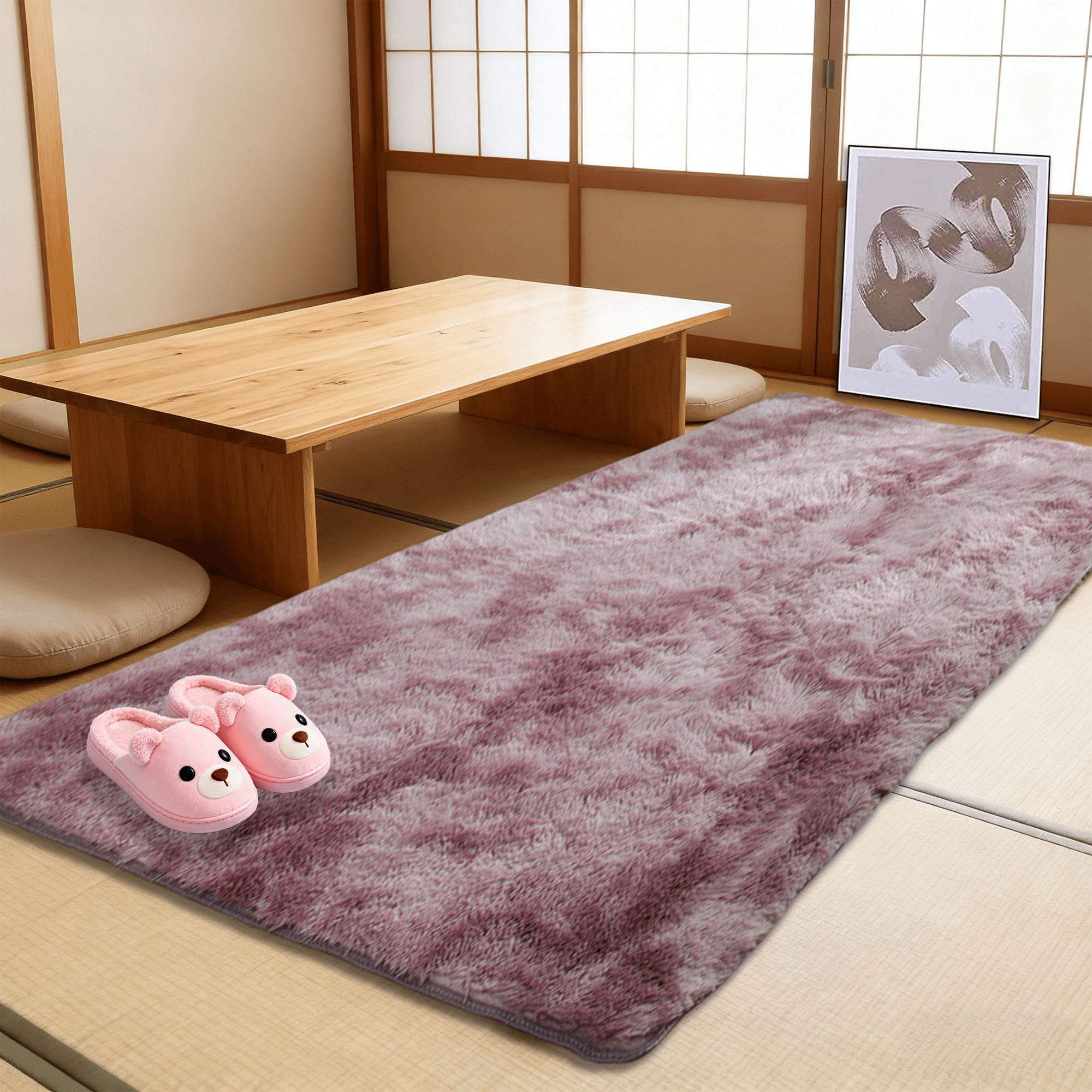 Tapis de salon 170 x 250 cm lavable en machine grand tapis pour chambre et cuisine