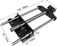 Vista 2 de HFS(R) Tornillo de banco para carpintería, tornillo de banco de rosca frontal resistente para banco de trabajo, cromado, pata de tornillo