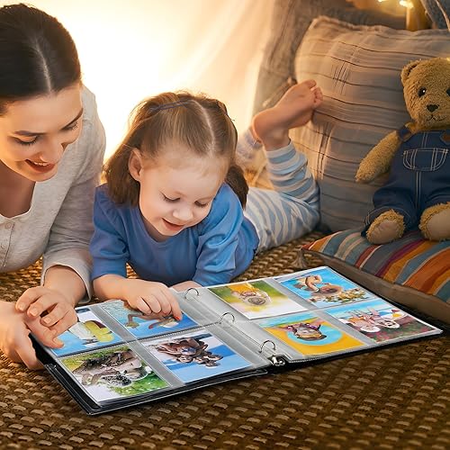 Miniatura 6 de MaxGear Paquete de 60 fundas para fotos de 3.5x5 para carpeta de 3 anillos (480 fotos), protectores de páginas de archivo resistentes, páginas de