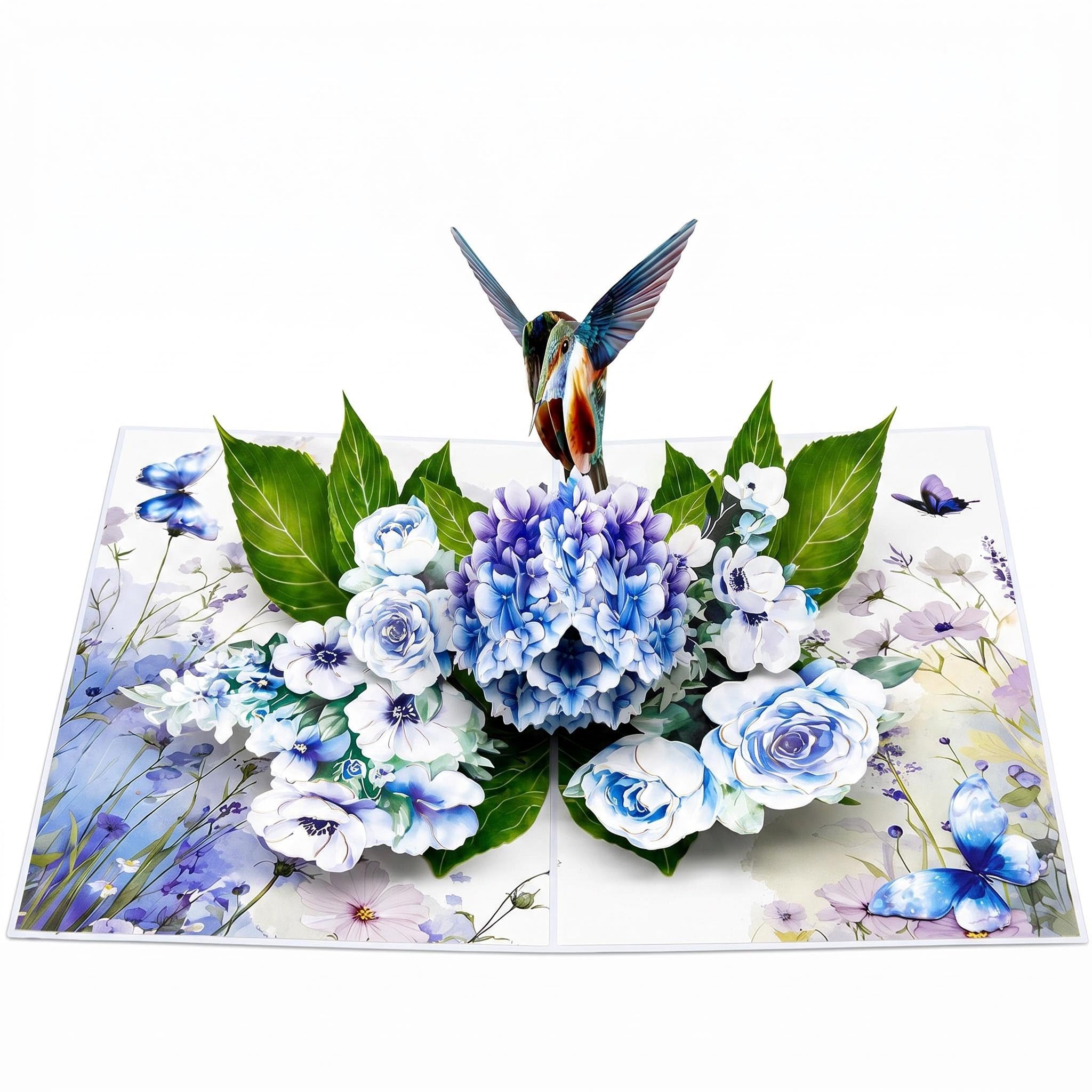 SINJAETRQ 3D Pop Up Birthday Cards for Women, Hummingbird Paper Craft Greeting Card for Mum, Wife, Sister, Daughter, Special Friend Birthday Card for Anniversary with Envelope
