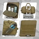3-in-1 Tactical Duffle Bag Backpack for Men & Women Gym Bags 45L Military Sports Duffel Bag with Shoe Compartment & Wet Pocket Mens Weekender Overnight Bag for Traveling Workout, Brown