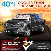 Vista 32 de KAYZT Parasol para parabrisas para Toyota Tacoma 2016-2025, plegable, accesorios de ajuste personalizado para ventana delantera
