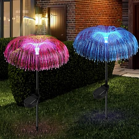 BERNGI Solar Garden Lights - Solar Flowers Lights 6PACK,Solar Outdoor Lights Decorative,75LED Outdoor Garden Solar Lights Decorations for Yard,Patio,Gardening Gifts Christmas Outside Garden Decor