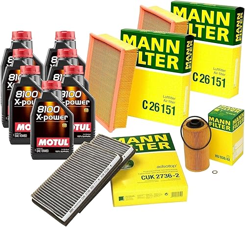 7L 8100 X-POWER 10W60 Kit de servicio de filtro de aceite compatible con BMW E39 M5 5.0L S62 disponible en Yaxa Peru