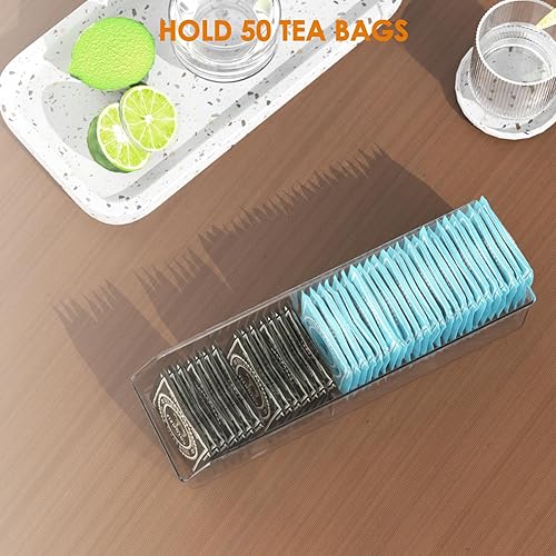 Miniatura 7 de FUCDTEFC Organizador de bolsas de té de plástico, organizador de té transparente para bolsas de té, contenedor de almacenamiento de bolsas de té