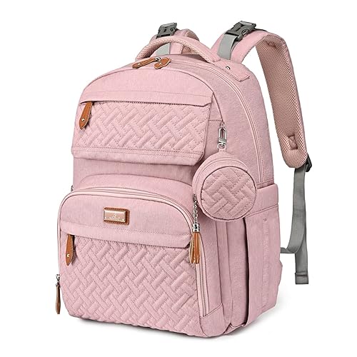 BabbleRoo - Mochila para pañales unisex con cambiador, funda para chupete y correas para cochecito, mochila impermeable multifunción de viaje para