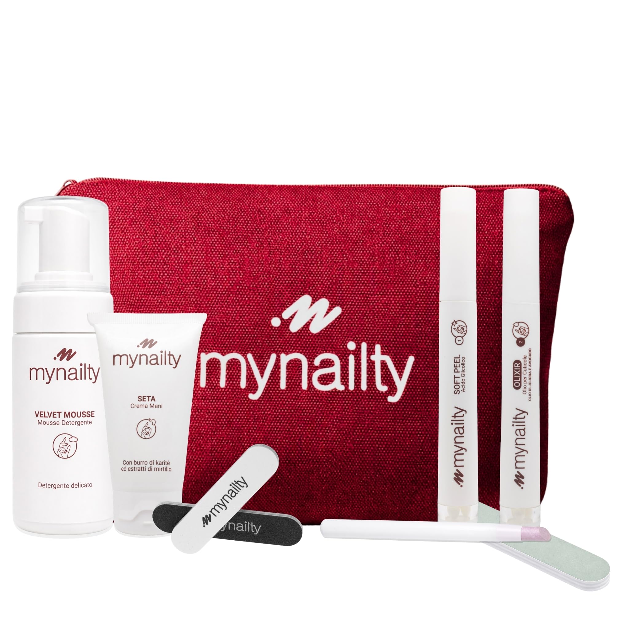 Kit Nail Care Professionale, Trattamento Completo Unghie con Detergente, Esfoliante, Olio Rinforzante, Lima e Crema Mani | Unghie forti e sane