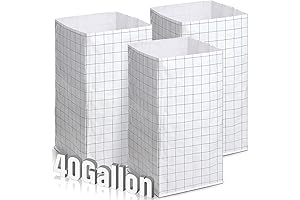 Premium 40 Gallon Cardboard Party Garbage Cans, 3 Pack (31" Tall x 16" Wide)