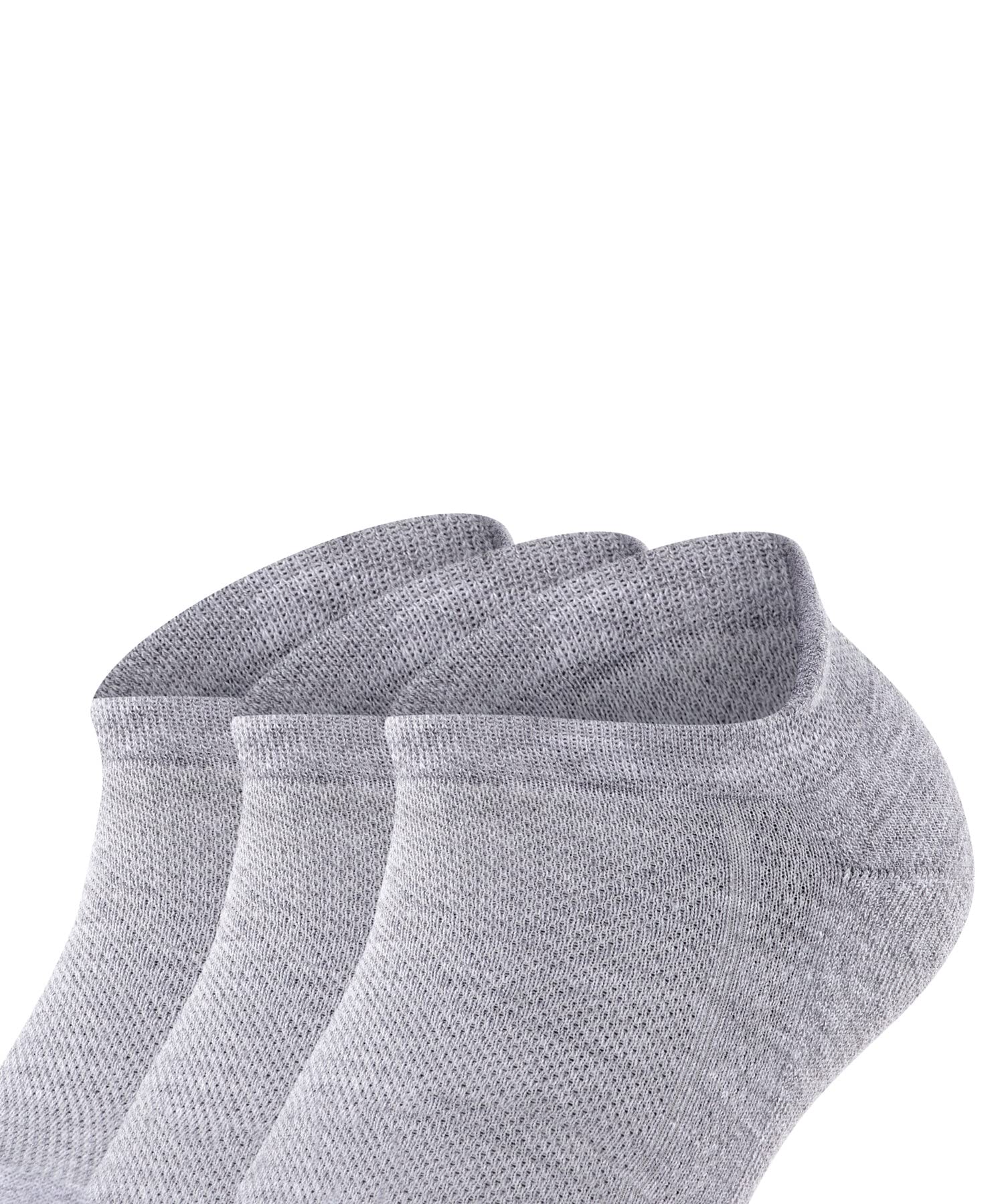 FALKE Cool Kick Sneaker 3-Pack U SN respirantes unies lot de 3 paires, Chaussettes basses Mixte, Gris (Light Grey 3400), 42-43