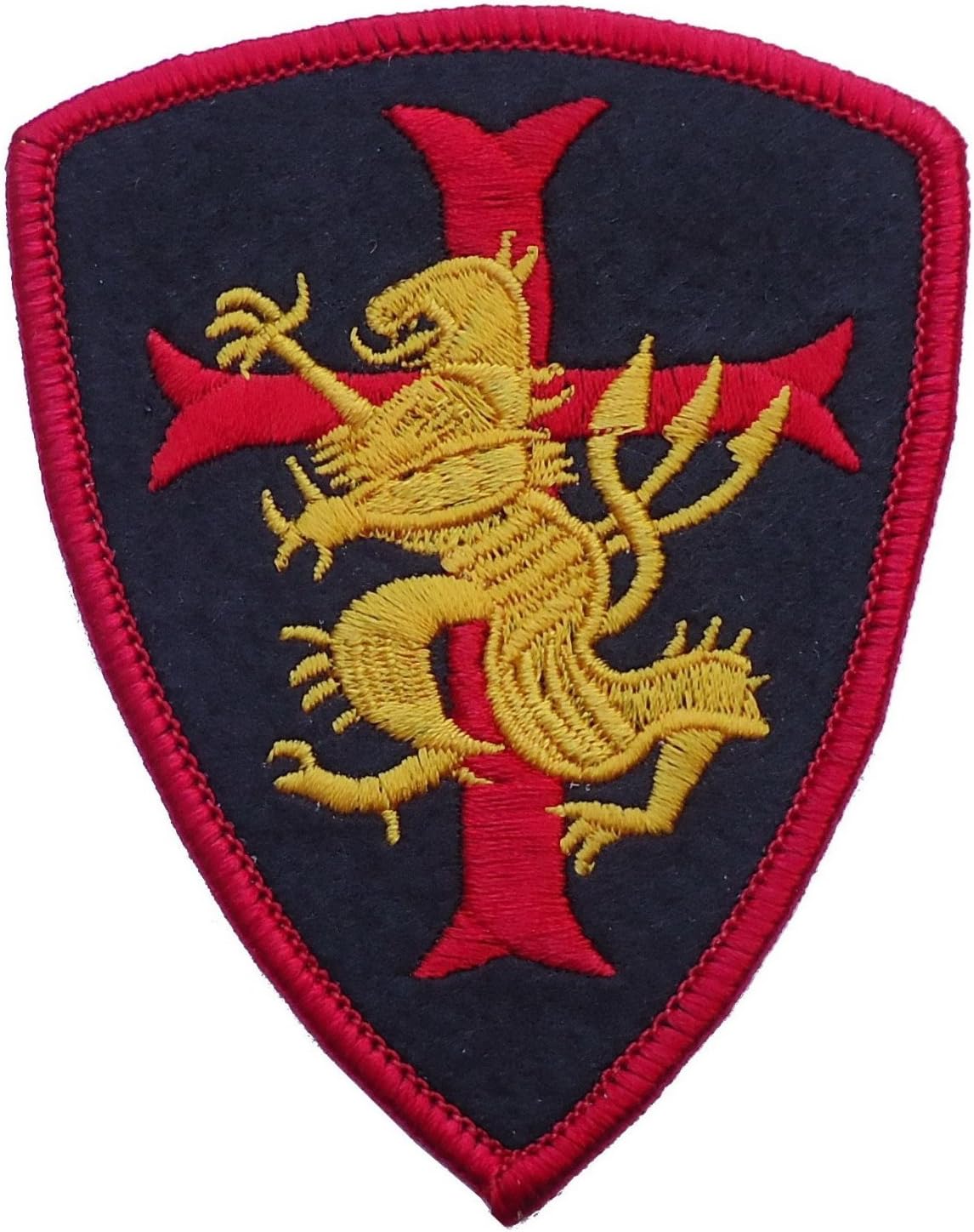 DEVGRU SEAL TEAM VI Golden Team Crusader Red Cross Lion [3.5 inches]Patch