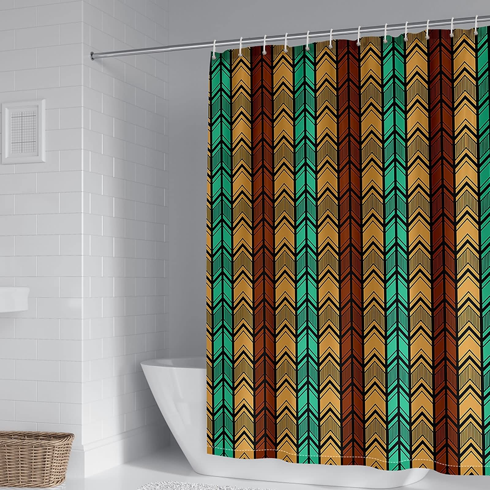 Rideau de douche anti moisissure KnSam 165x200cm motif flèches