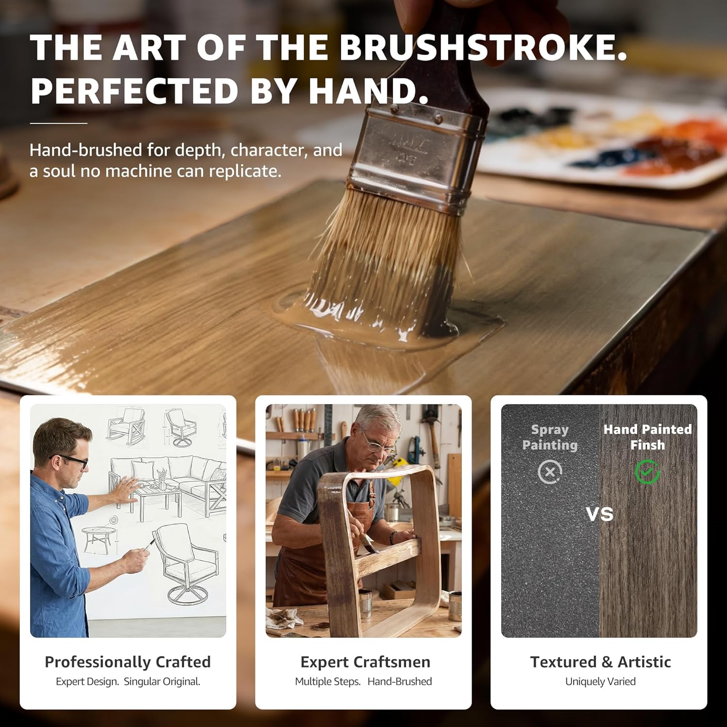 NATURAL EXPRESSIONS 5-Piece Outdoor Patio Dining Set, 4pcs Patio Swivel Rocking Chairs and 38’’ Round Dining Table with 1.65’’ Umbrella Hole