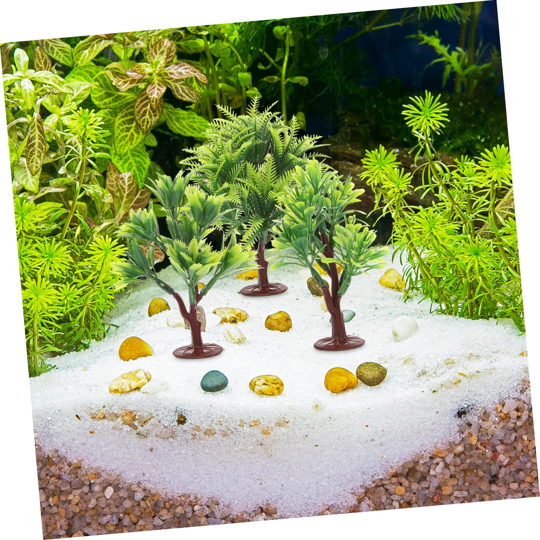 50piezas Árboles Artificiales para Decoración De Paisaje Adornos De Jardín y Tablero De Arena De Simuladas para De Dinosaurios y