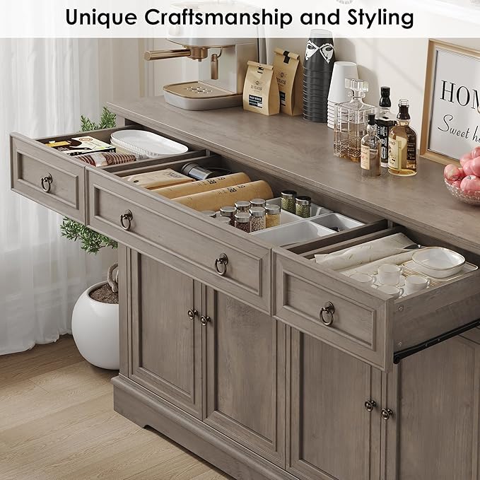 Sideboard Buffet Cabinet - Interior