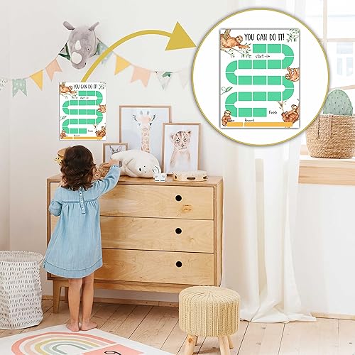 Miniatura 5 de Tabla de recompensas de 20 perezosos con 432 calcomanías redondas, tabla de comportamiento de incentivos para niños en el aula en casa, tabla de